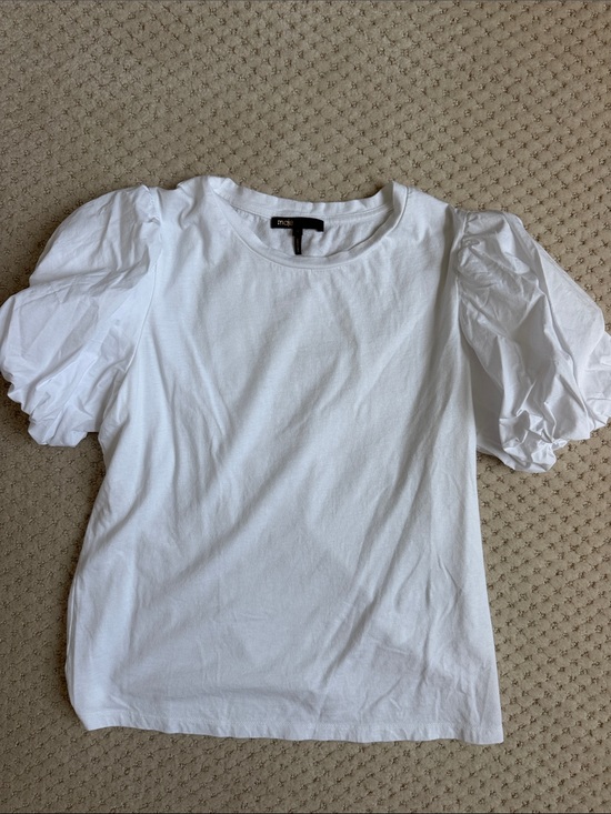 Maje Tops - Maje Short Sleeve Puff-Sleeve Tee